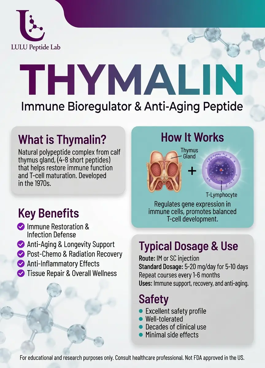 Thymoalin 10mg research peptide vial – view 2 | LuLu Peptides